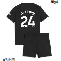 Otroški Nogometni dresi Manchester City Josko Gvardiol #24 Gostujoči 2025-26 Kratek Rokav (+ Kratke hlače)